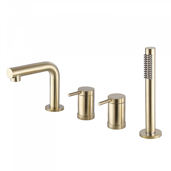 Смеситель на борт ванны ABBER Emotion золото матовое  AF8813G - 0