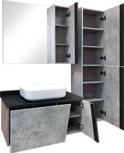 Шкаф-пенал Comforty Эдинбург 40 бетон светлый 00004147998 - 2