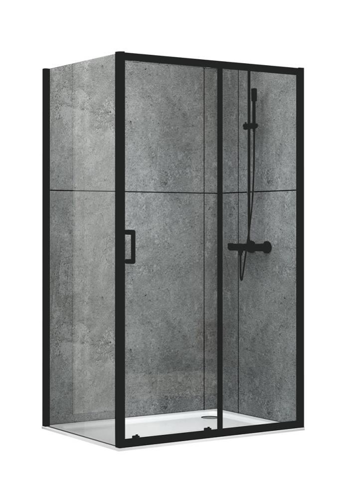 Душевой уголок ABBER Schwarzer Diamant 100х100 профиль черный  AG30100B-S100B-S100B - 0