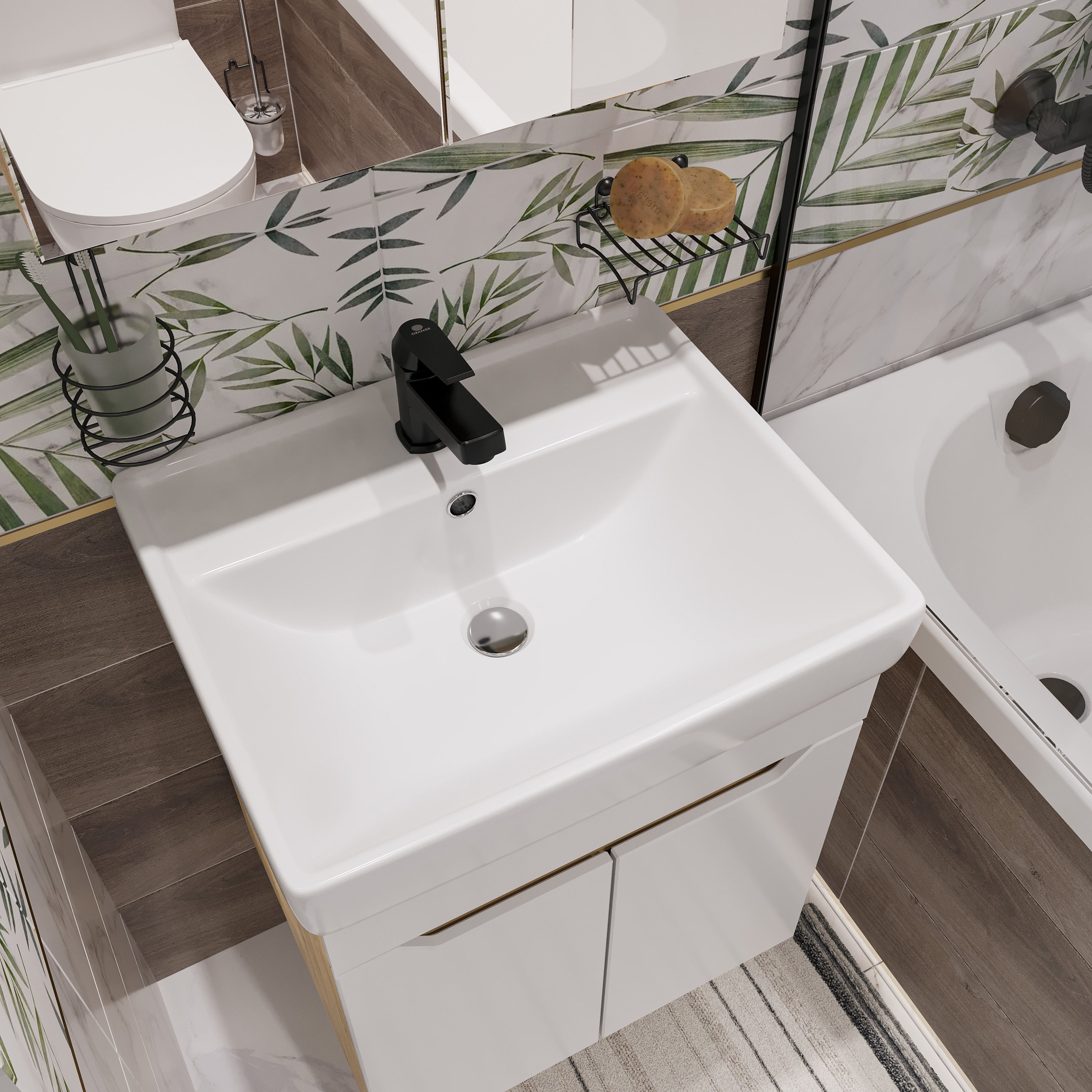 Тумба с раковиной DIWO Архангельск 50 дуб сонома, подвесная 569688 - 7