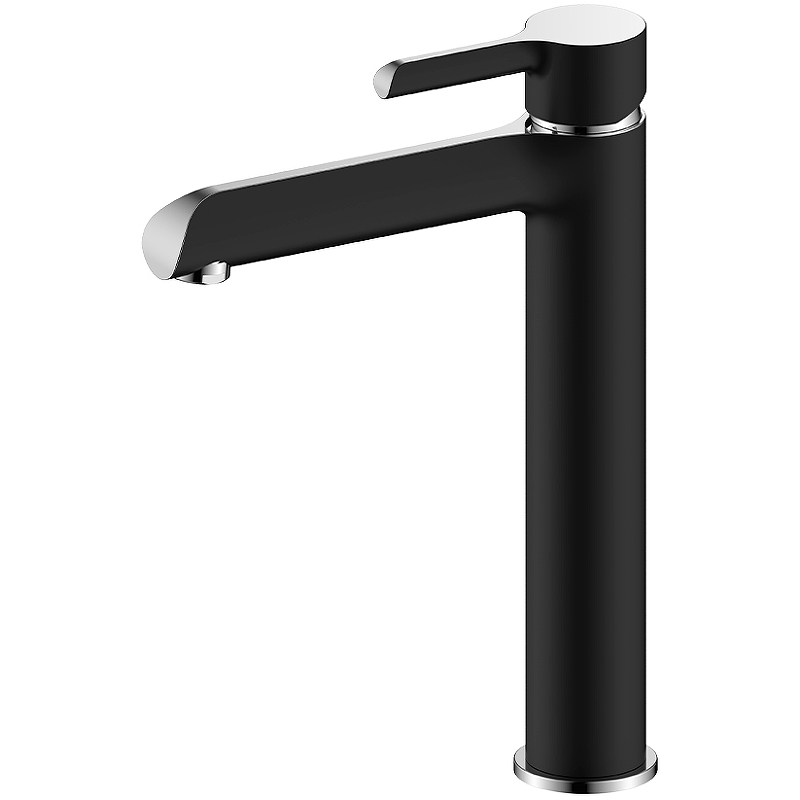 Смеситель для раковины Gappo черный хром G1003-16 - 0