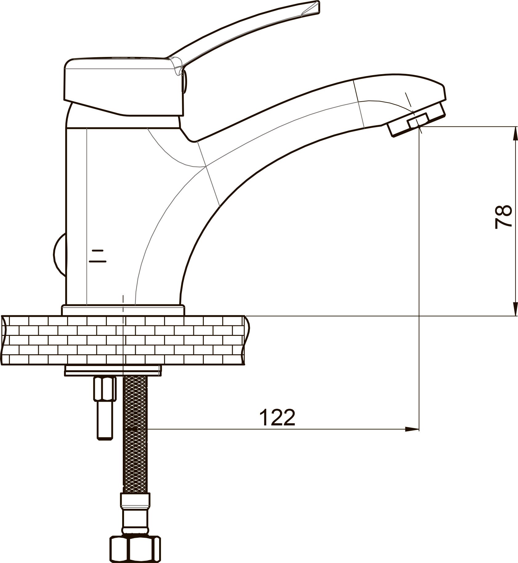 Смеситель для раковины GPD Primula хром MLB175 - 1