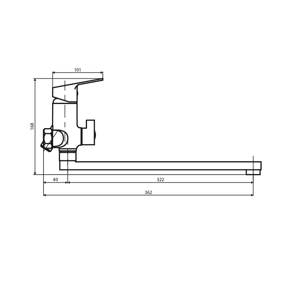 D4095000 Prime смеситель для ванны и душа универсальный излив - 6
