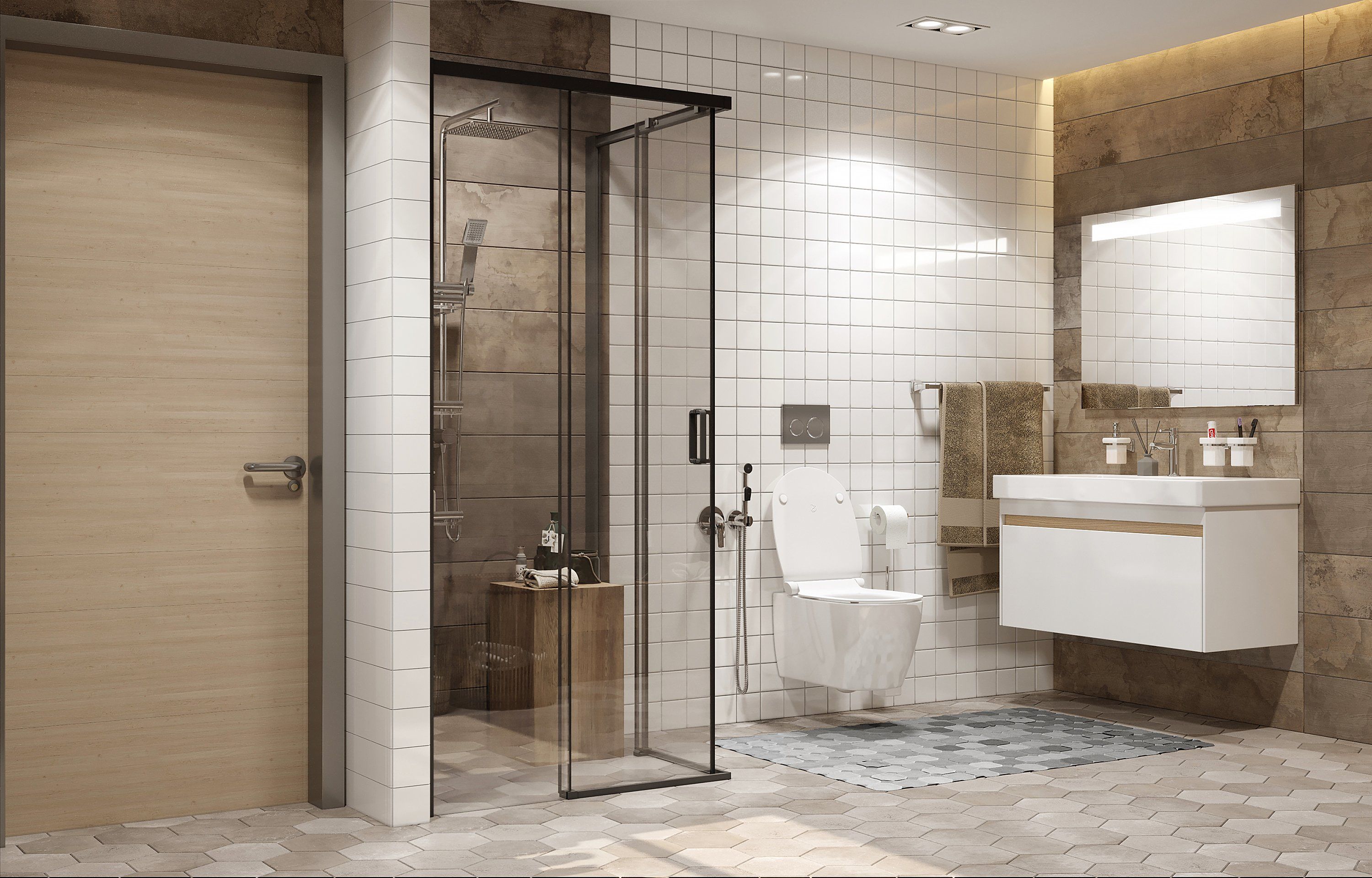 Душевой уголок Ambassador Queen 11011204Black 100x100 - 3