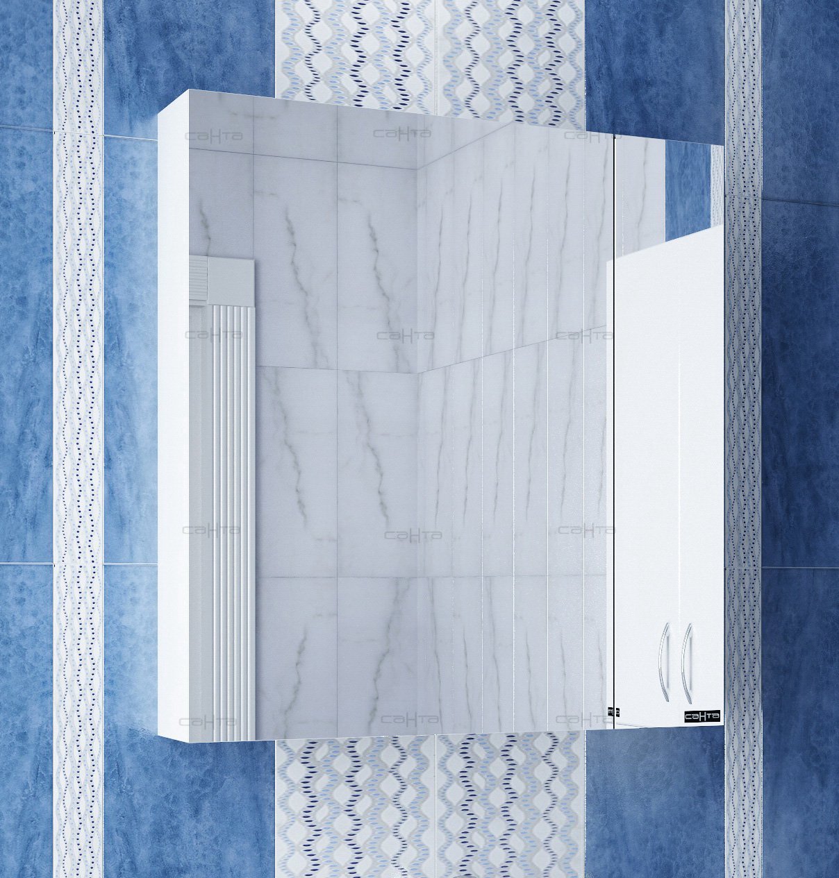 Зеркало-шкаф СанТа Стандарт 70 113008 - 0