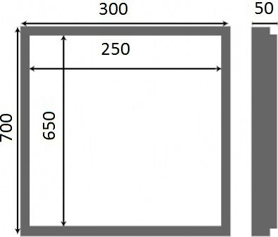 Люк настенный Люкер К 70x30 - 8