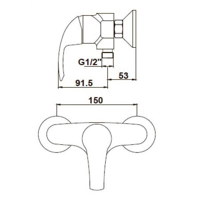 Смеситель для ванны KAISER Nova  23077 - 1