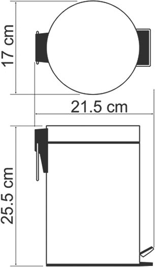 Мусорное ведро Wasserkraft K-633 3 л - 2