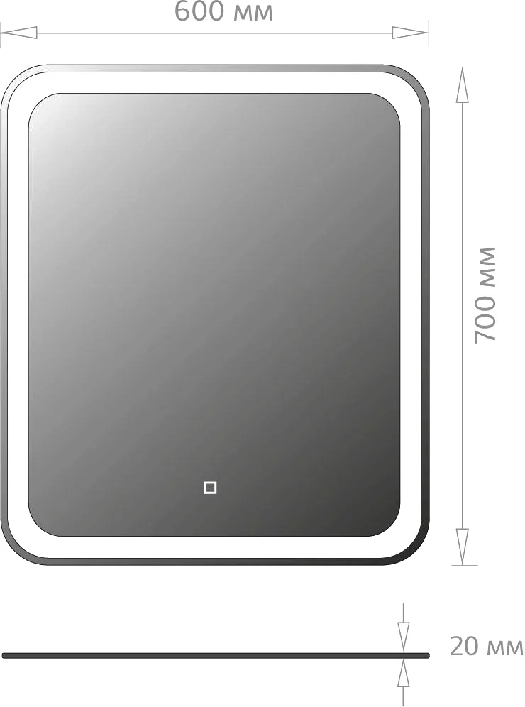 Зеркало Onika Магна 60 с подсветкой  206085 - 2