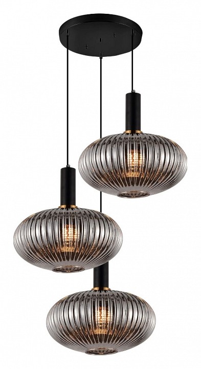 Подвесной светильник LUMINA DECO Floril LDP 1216-3 GY+BK - 0