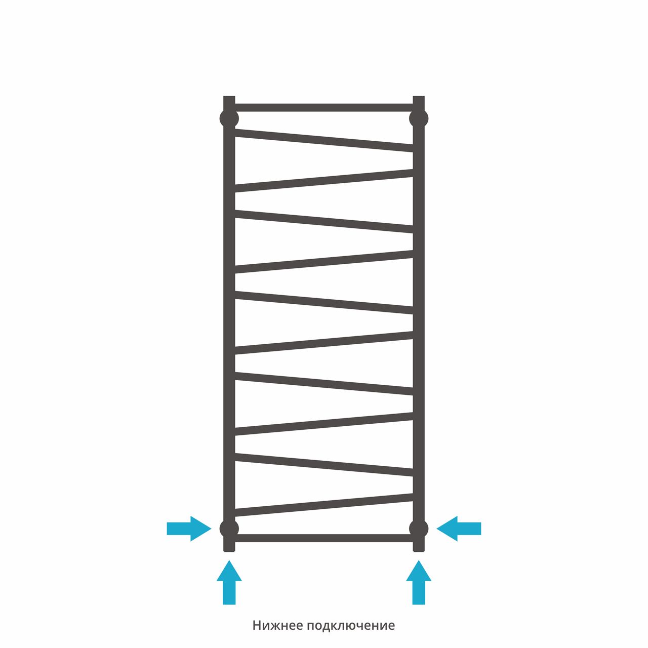 Полотенцесушитель водяной ДР Сирокко 1200х500 (Без покрытия) 00-0253-1250 - 3