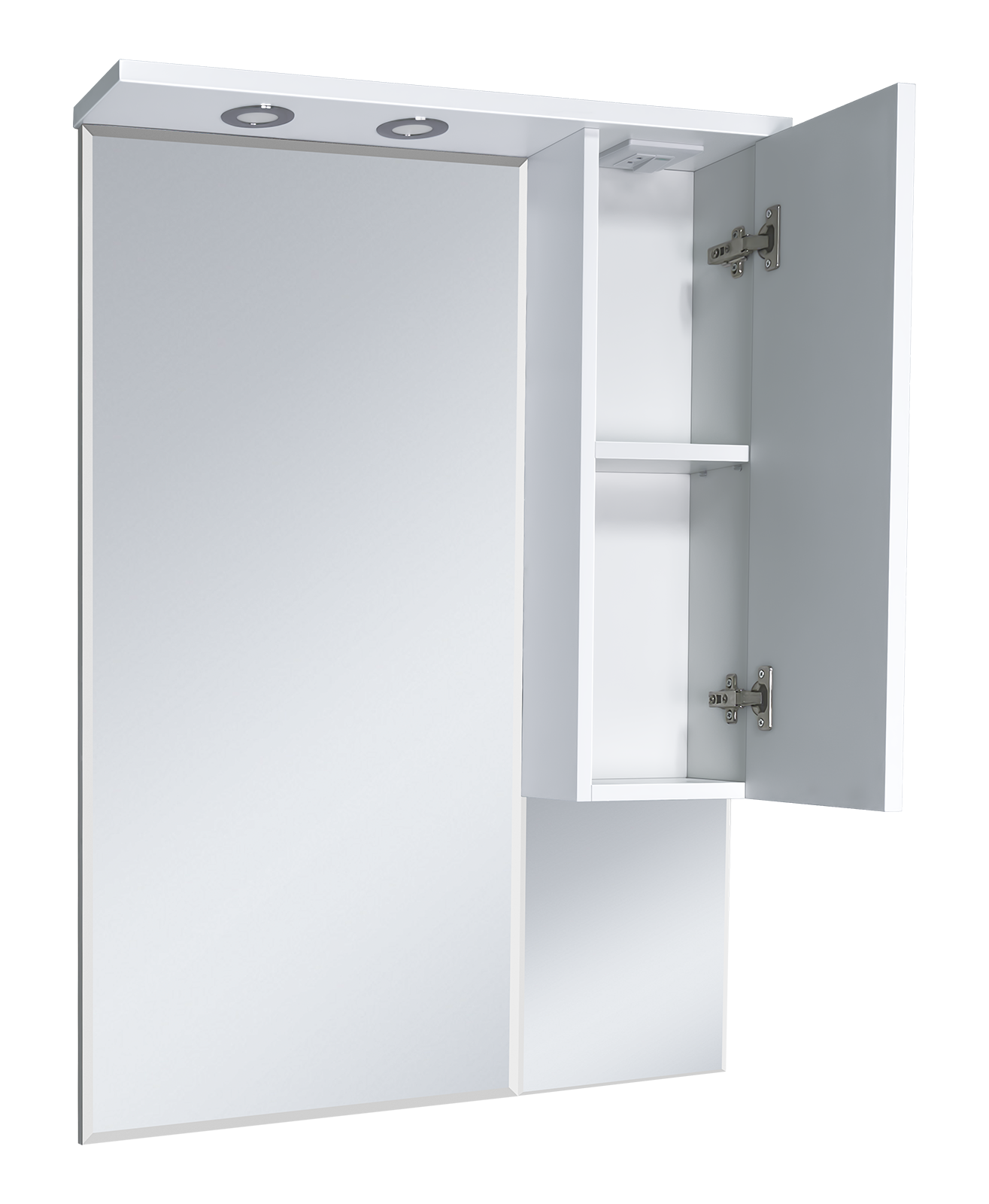 Терра - 70 зеркало-шкаф белый правый П-Тер02070-011П - 1