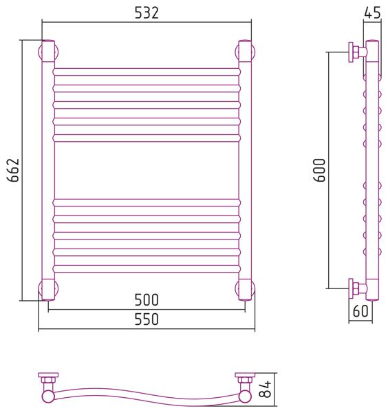Полотенцесушитель водяной ДР 