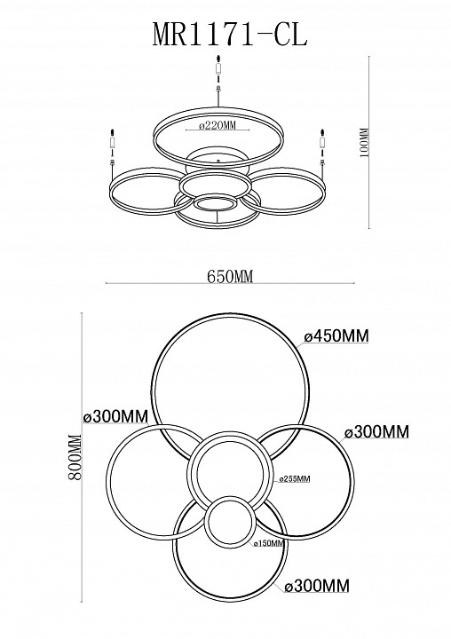 Потолочная люстра MyFar Nora MR1171-CL - 4