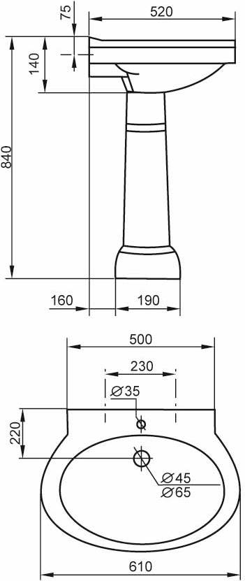 Раковина Cezares Primo CZR-399-T - 3