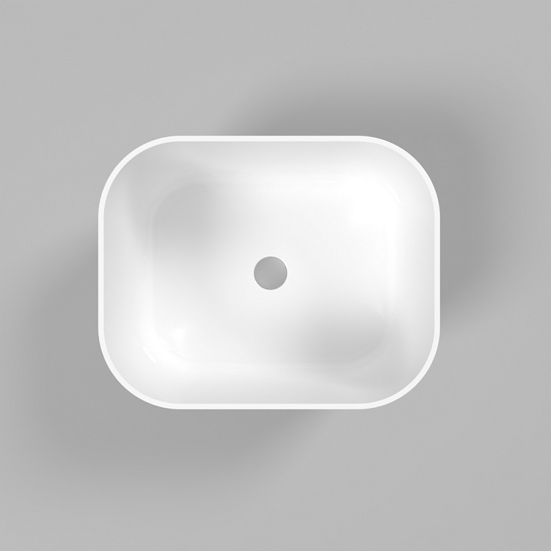 Раковина накладная Whitecross Lazurit 50х40 белая глянцевая 0713.050040.100 - 1