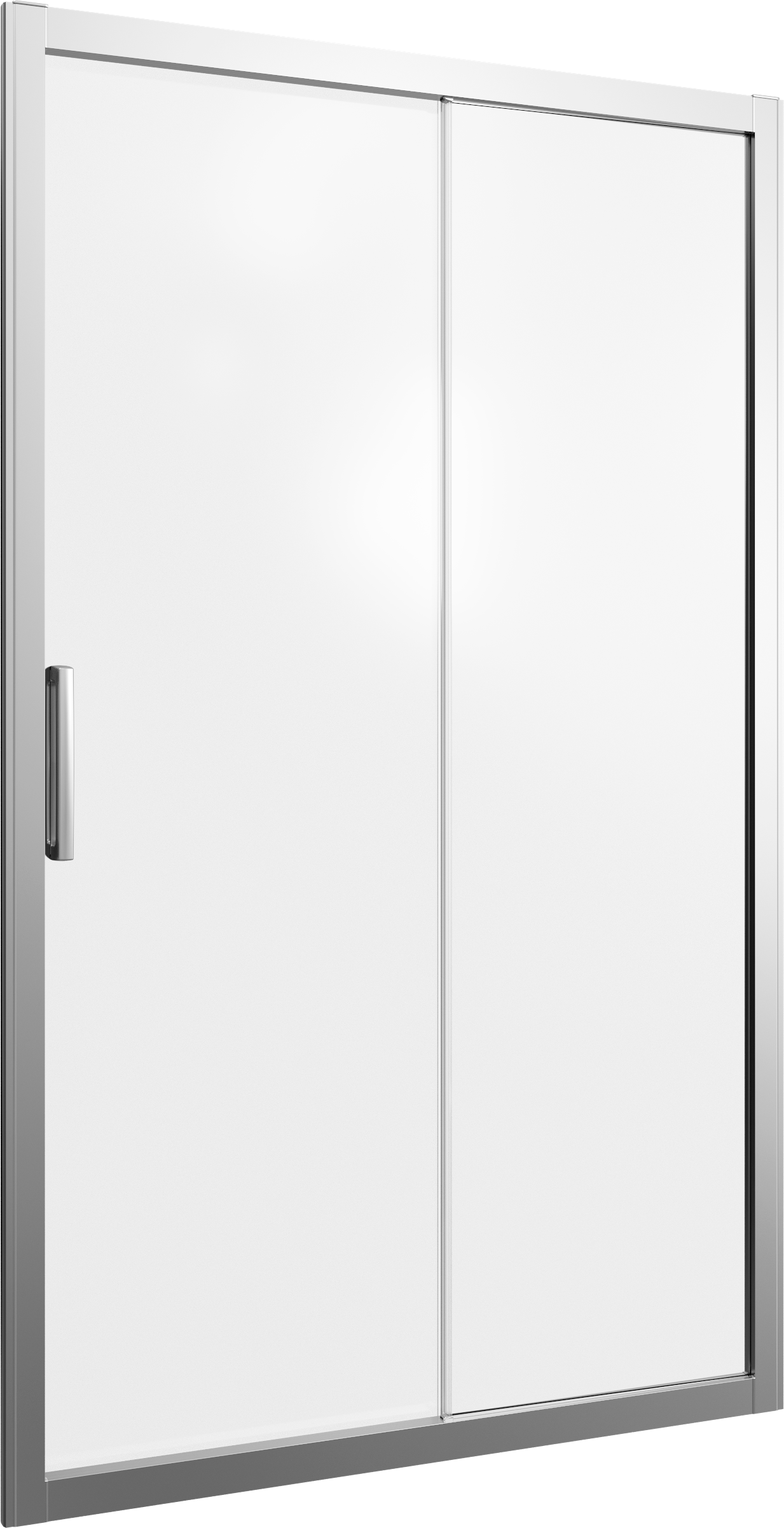 Душевая дверь в нишу STWORKI Стокгольм 110 см профиль хром матовый, стекло матовое, раздвижная 3GW217TTKK000 - 5