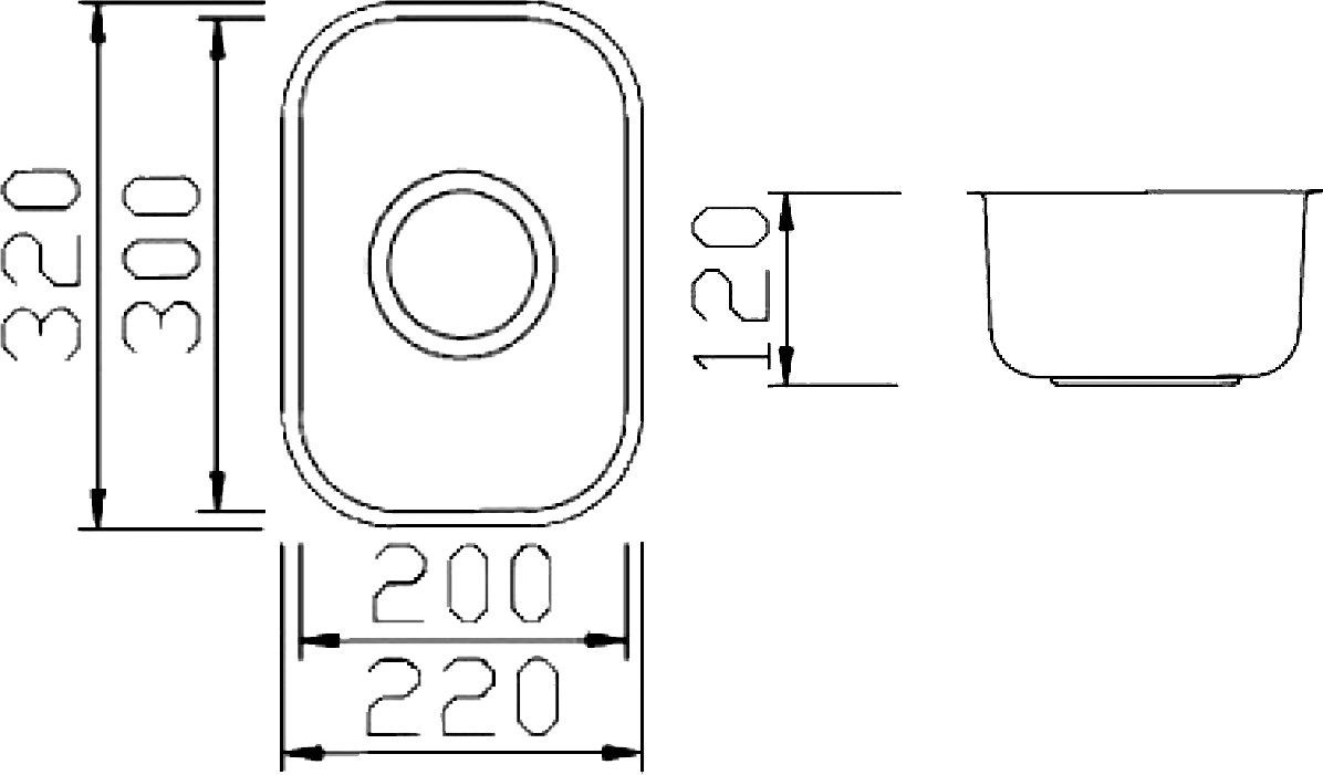 Металлическая мойка Seaman SWU-2232  SWU-2232.A - 1