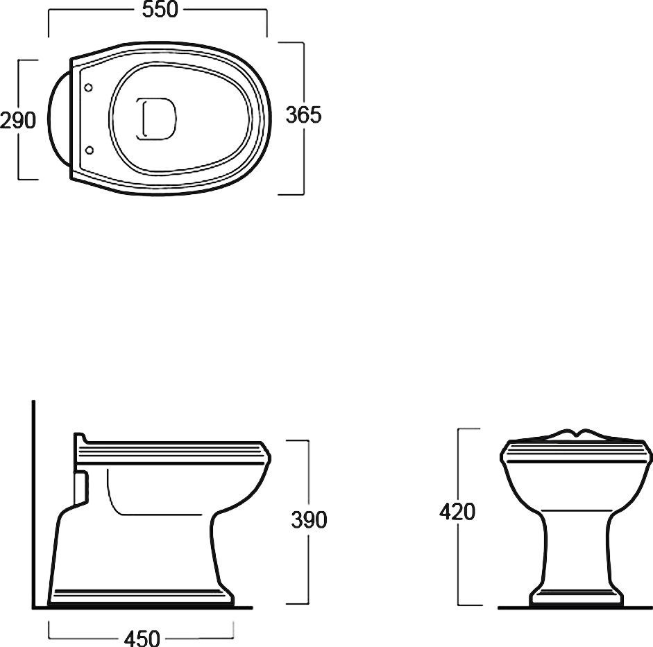 Чаша для унитаза приставного Simas Arcade AR801 - 7