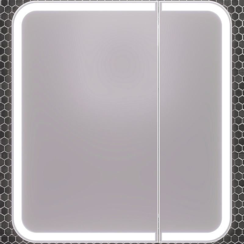 Зеркало шкаф Opadiris Элеганс 90 с подсветкой белый матовый 00-00006882 - 0