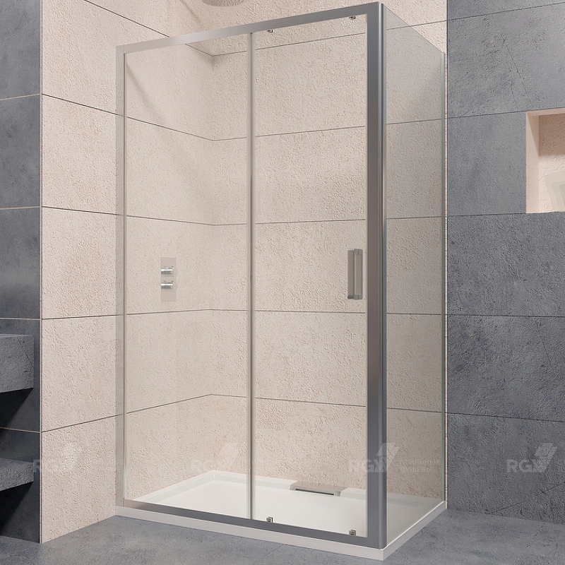 Душевой уголок RGW Passage PA-76 130x90 профиль хром стекло прозрачное 35087639-11 - 0