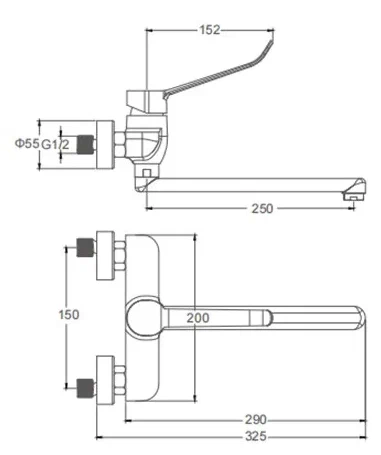 Смеситель для кухни Gappo хром G4621 - 1