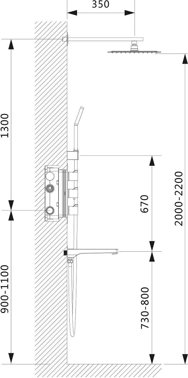 Душевая система встроенная с термостатом Timo Petruma SX-5149/00SM хром - 5