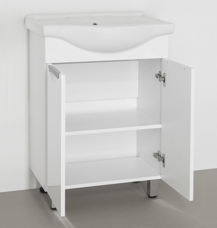Тумба с раковиной Style Line Жасмин 60 белая - 3
