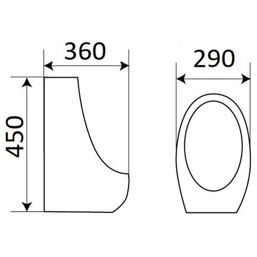 Писсуар Ceramalux белый  Х545S - 4
