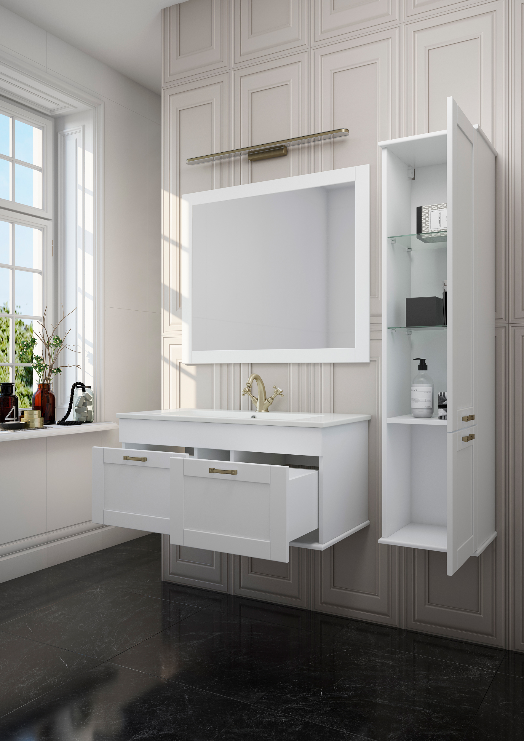 Тумба для комплекта Sanflor Ванесса 95 подвесная, белая С15327 - 2