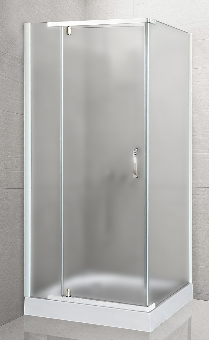Душевой уголок Royal Bath HPV 90х90 с поддоном профиль белый стекло матовое RB90HPV-C - 0