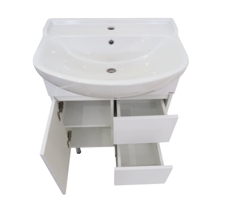 Тумба с раковиной Misty Амур 60 белая матовая УТ000009448 - 1