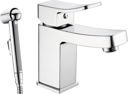 Смеситель Wasserkraft Aller 1068 для раковины с гигиеническим душем - 0