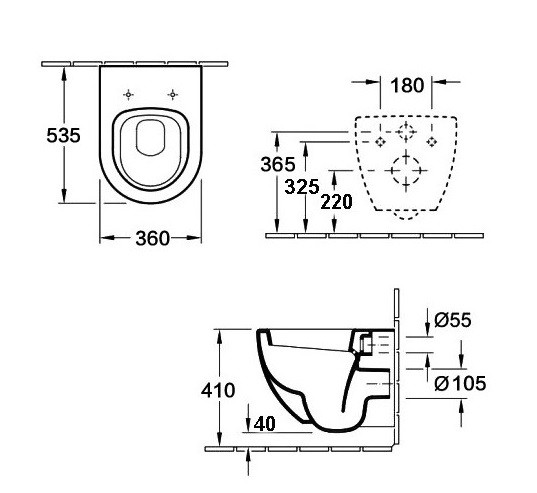 Унитаз подвесной Esbano Amapola с сиденьем микролифт, черный матовый  ESUPAMAPNBM - 2