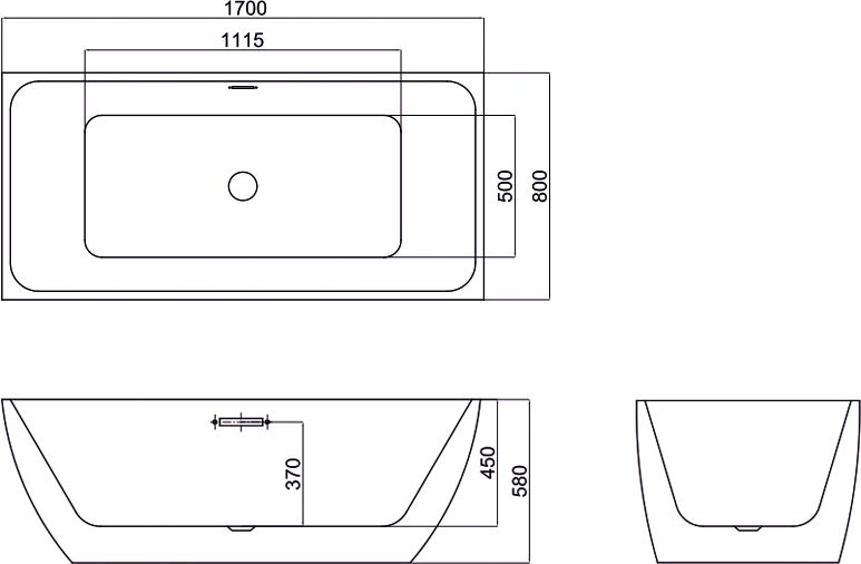 Акриловая ванна Black&White Swan SB108 108SB00 - 4
