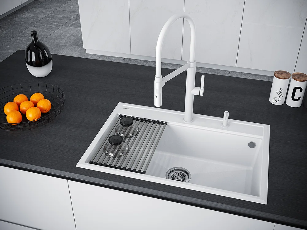 Мойка кухонная Paulmark Stepia 75 белый матовый PM117551-WH - 3