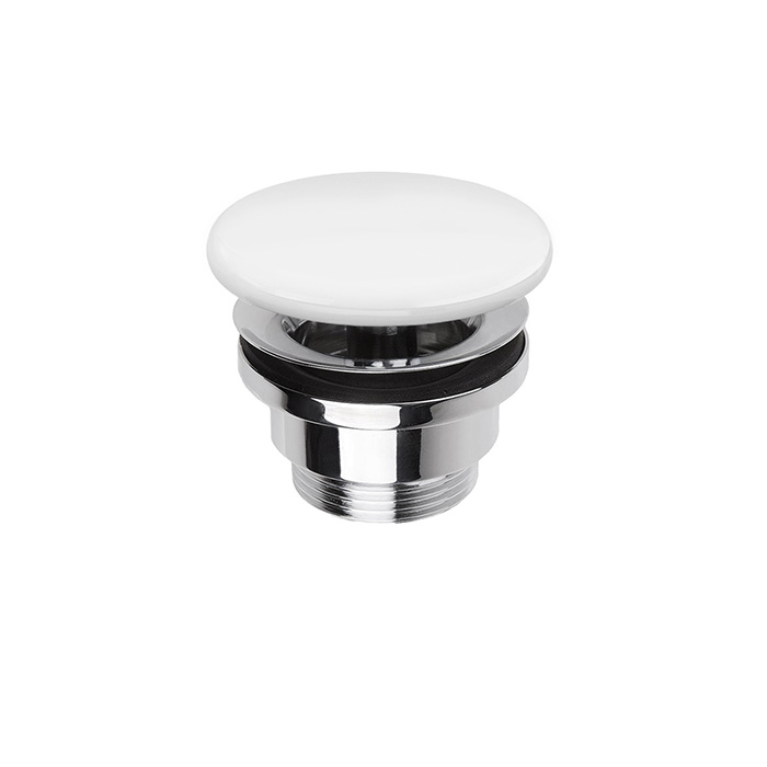 SIMAS Донный клапан, клик-клак, с керамической крышкой, цвет белый матовый PLCE bi matt - 0