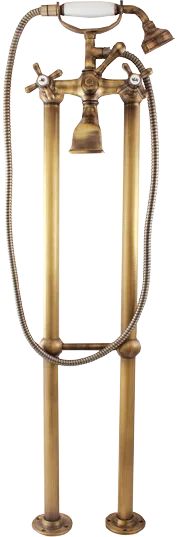 Смеситель напольный для ванны Rav Slezak Morava retro золото MK150.5/2SM - 0