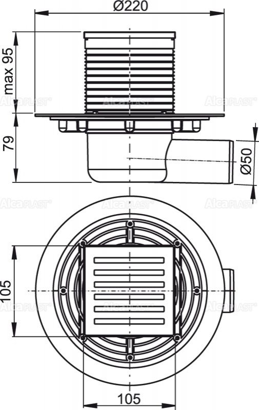 Душевой трап AlcaPlast   APV103 - 1