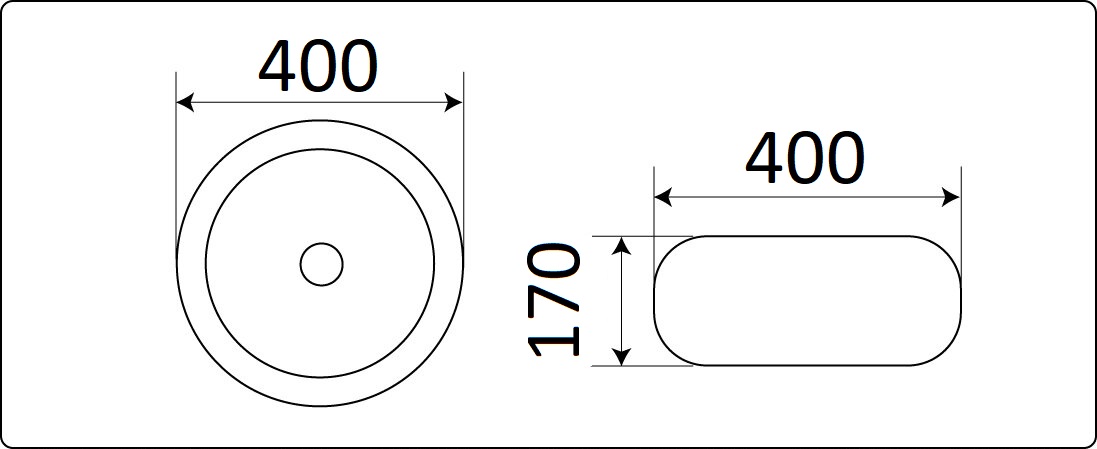 Раковина накладная CeramaLux NC 40 см белый/серебро  C1062 - 2