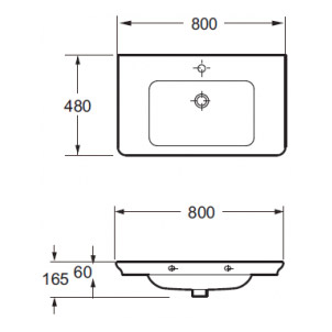 Мебельная раковина BelBagno Torino 80 TOR-800-CB-LVB - 2