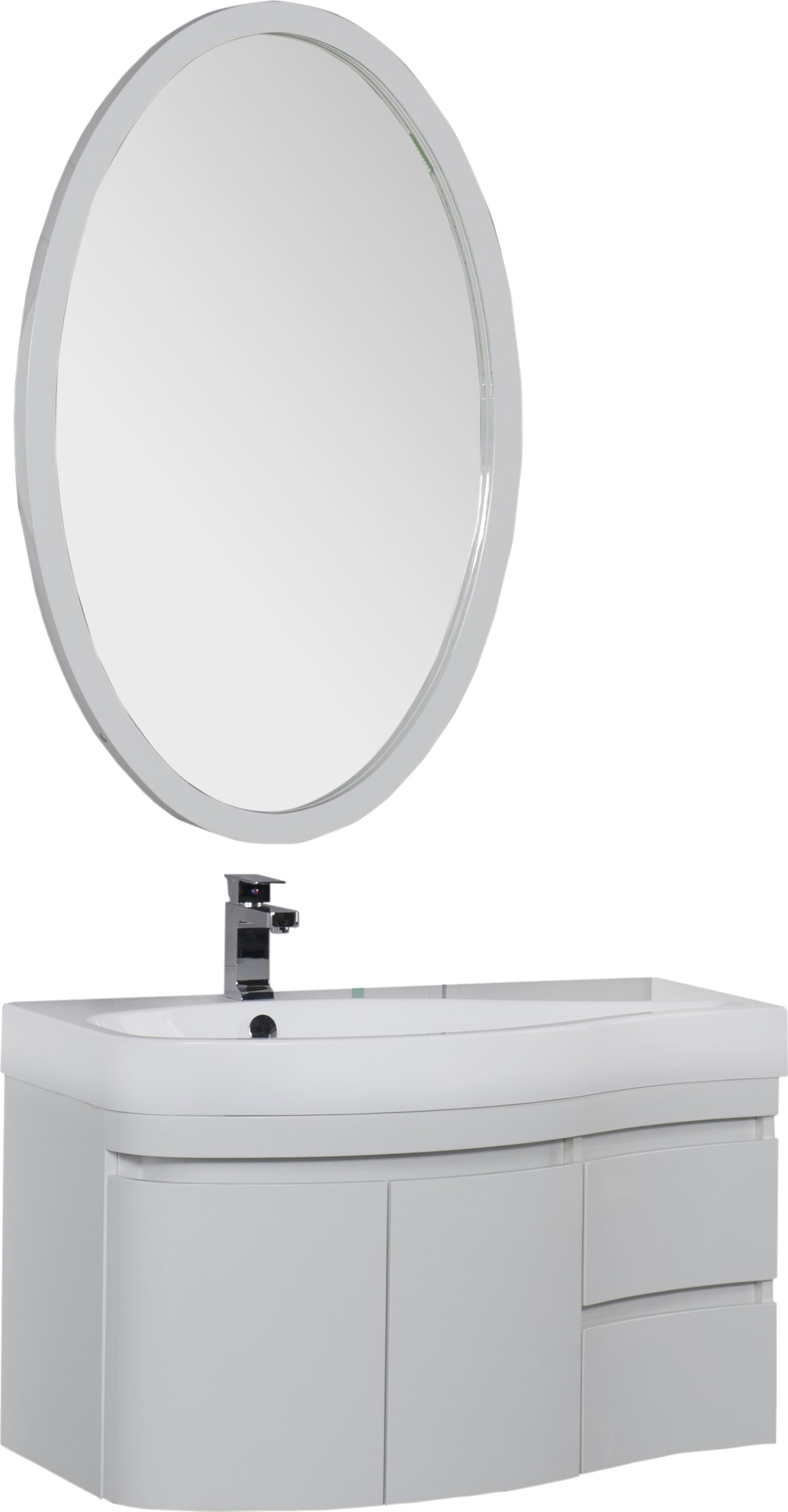 Тумба с раковиной Aquanet Сопрано 2-95  белая L 169631 - 8