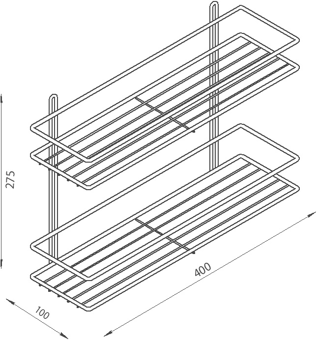 Полка DIWO Смоленск П16101 хром - 6