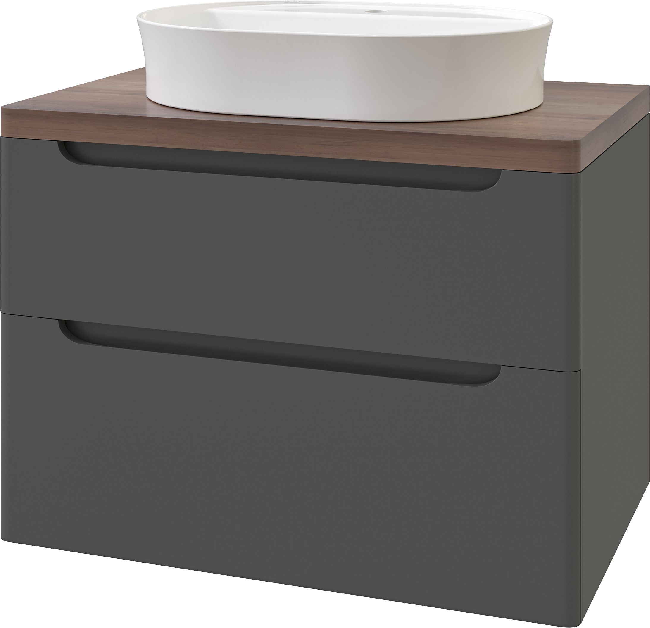Тумба с раковиной STWORKI Берген 80 серая с темной столешницей, Bocchi Slim Line 1600-001-0126 568177 - 7