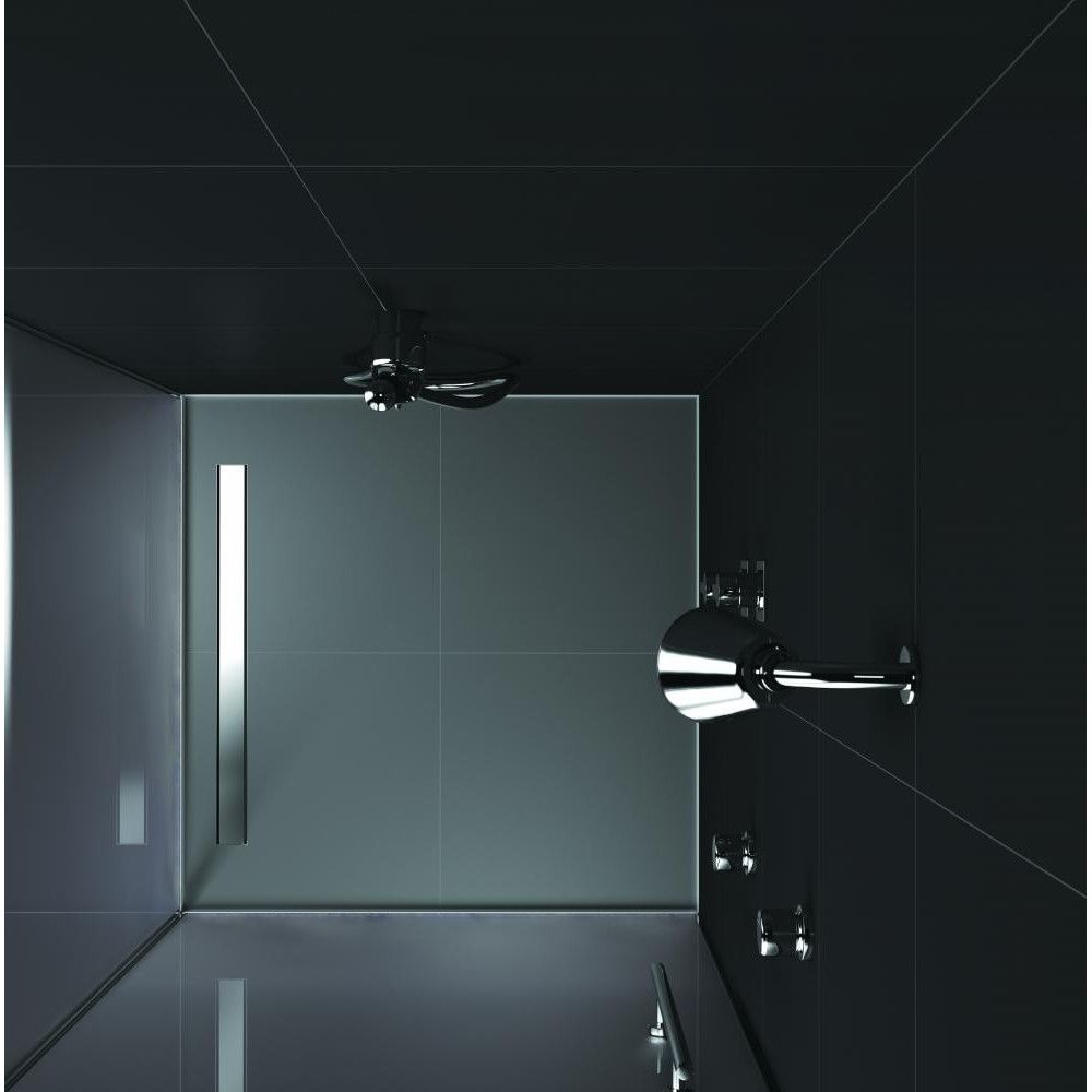 Желоб BERGES водосток В1 Keramik 500, матовый хром, S-сифон D50 H60 боковой 90116 - 1