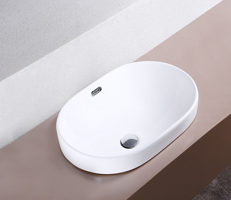 Раковина накладная CeramaLux N 60 см белый  5006С - 2