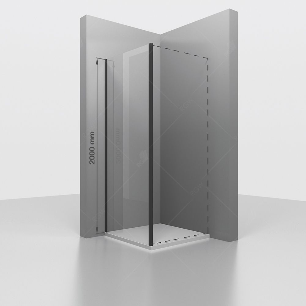 Боковая панель Rgw 120х200 черная стекло прозрачное 352253112-14 - 1