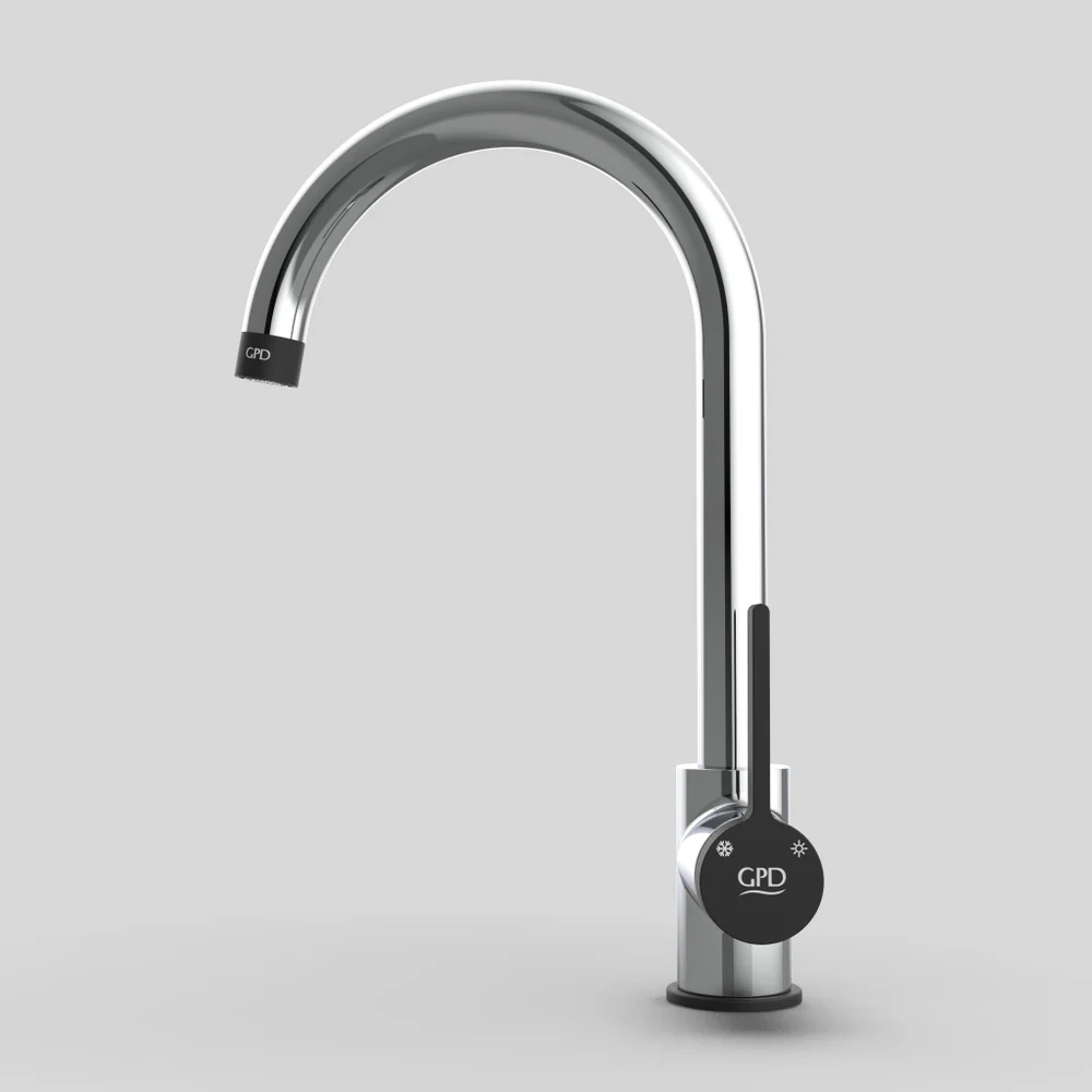 Смеситель для кухни GPD Gildo хром - черный матовый MTE165-K-S - 3