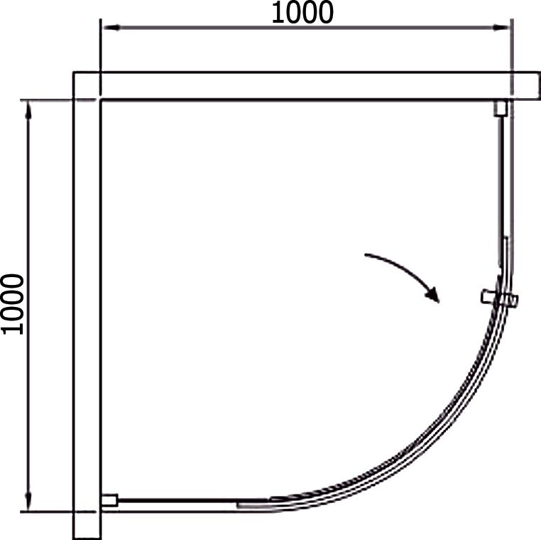 Душевой уголок Black&White Stellar Wind S301 100х100 3011010 - 4