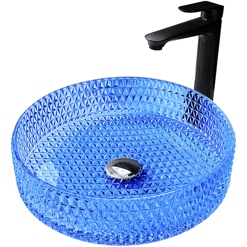 Накладная раковина Abber Glas 40 синяя AK2301DB - 0